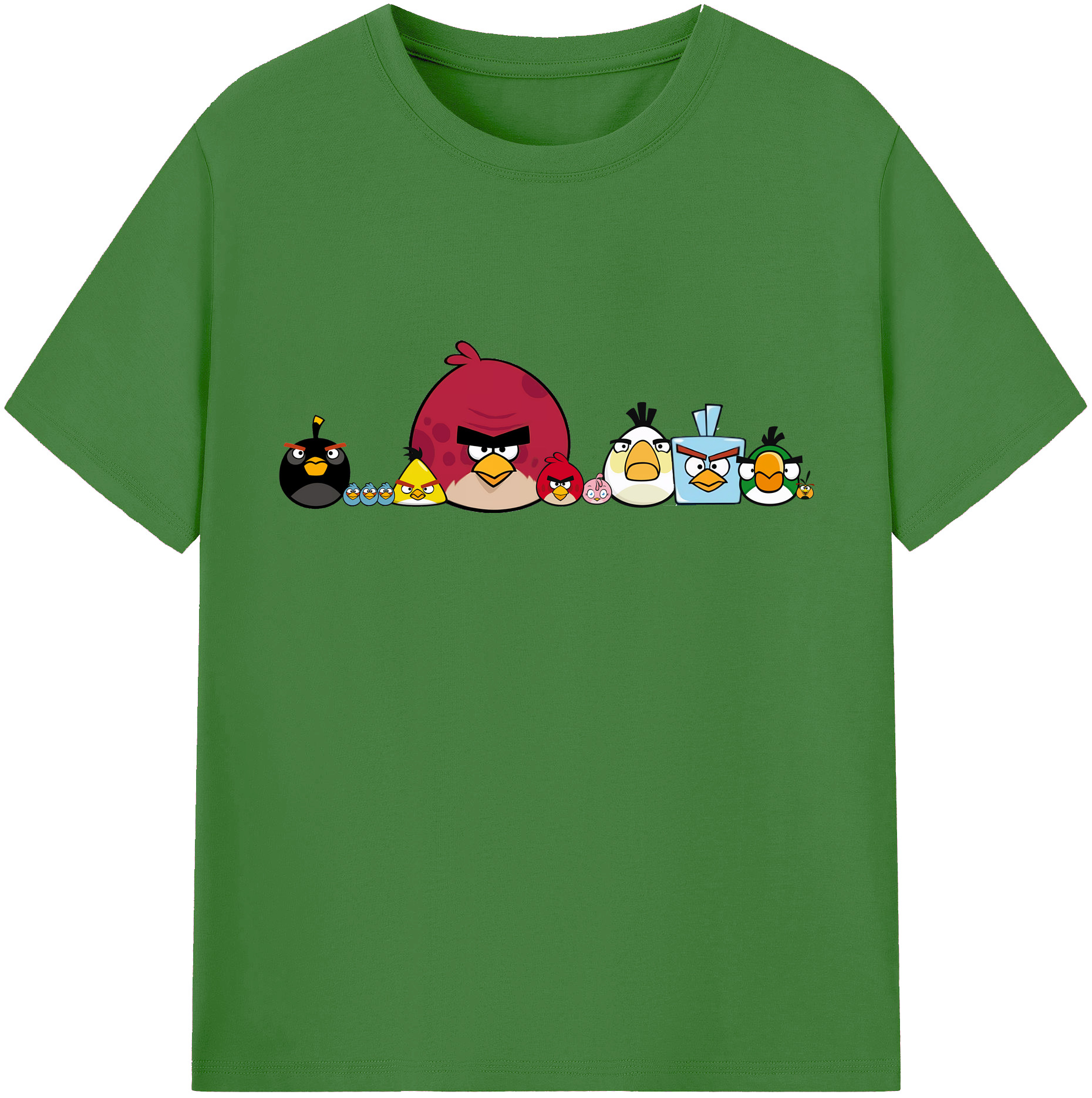 （画像用） Angry Birds アングリーバード レディースカジュアルプリントTシャツ（綿100％）